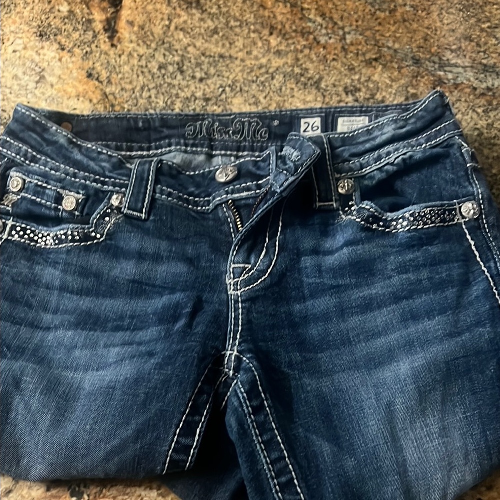 Miss me Blue Embellished Jeans